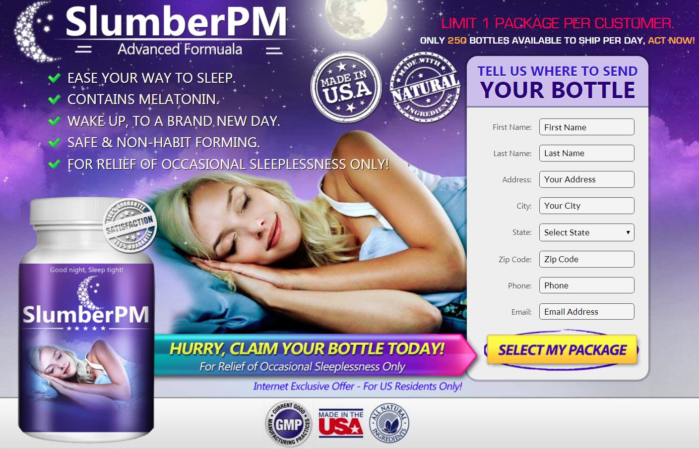Slumber PM Sleeping Pills Price In US
