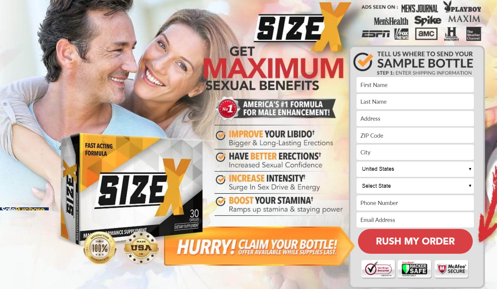 SizeX Male Enhancement Pills