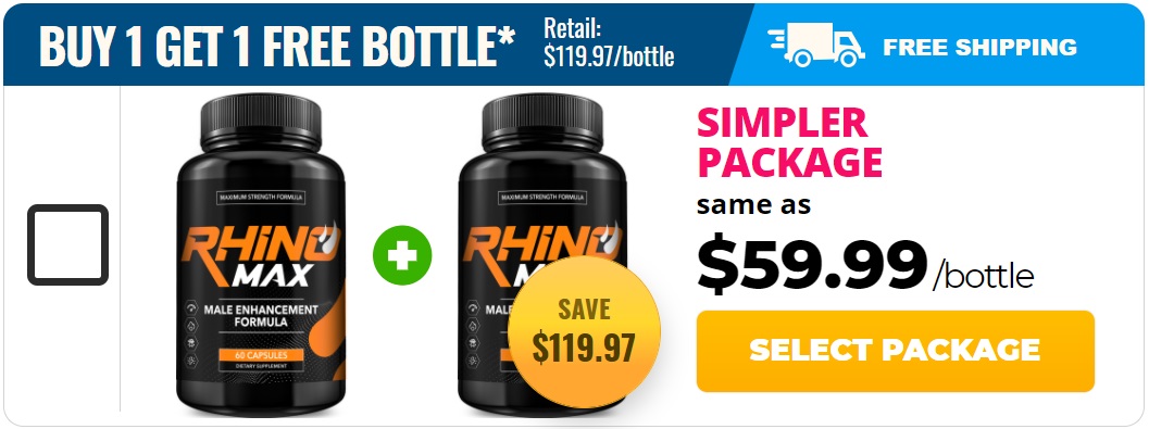 Rhino Max Male Enhancement 2 bottles