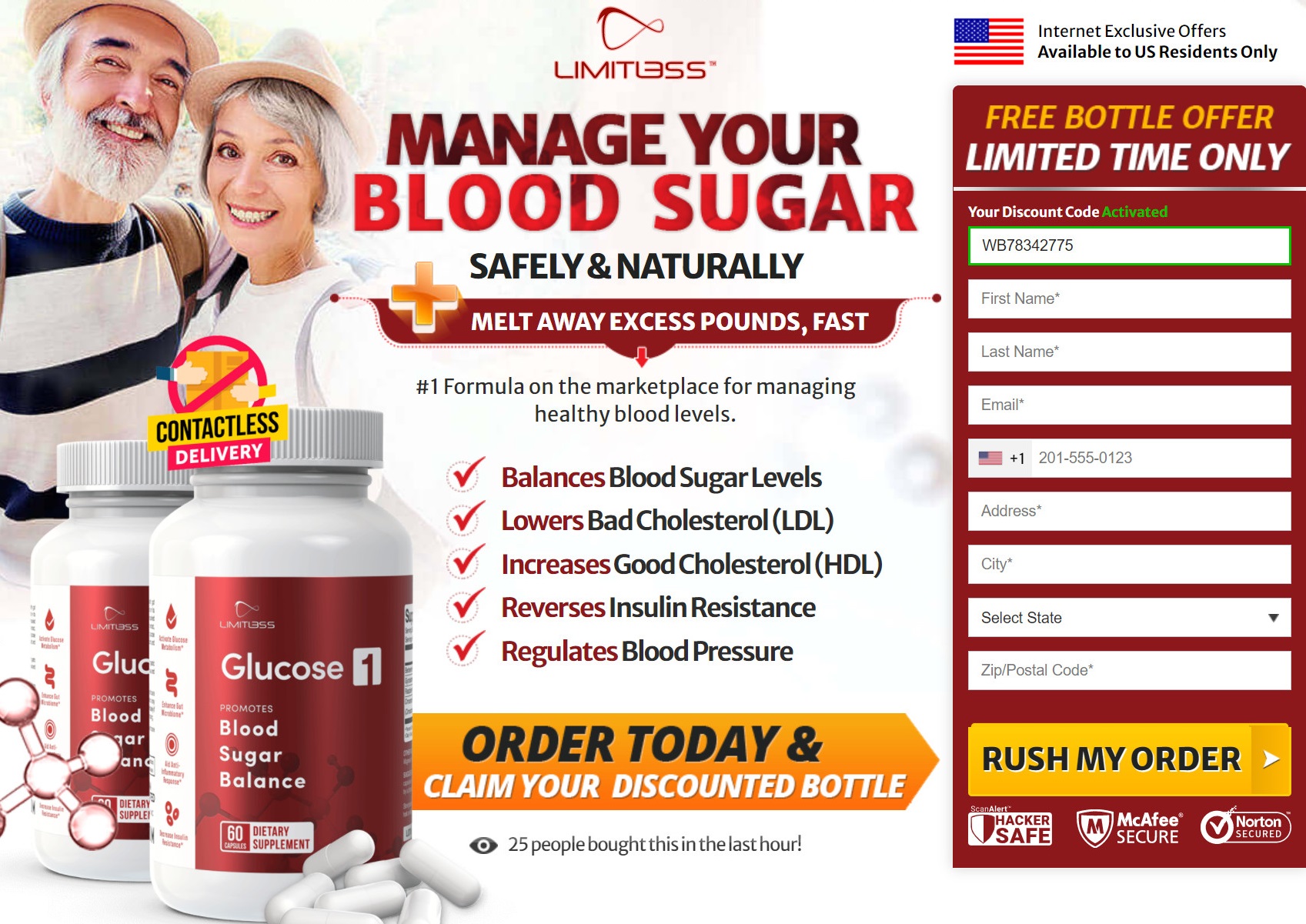 Limitless Glucose 1 Blood Sugar Balance Formula