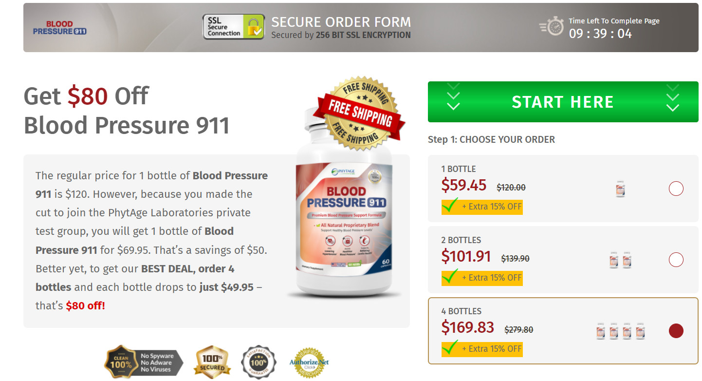 Blood Pressure 911 Offer Cost