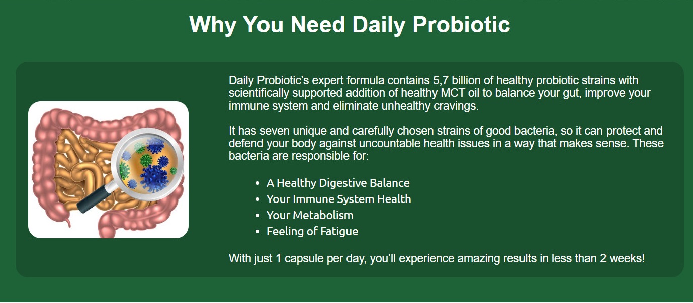 Daily Probiotic Need Of