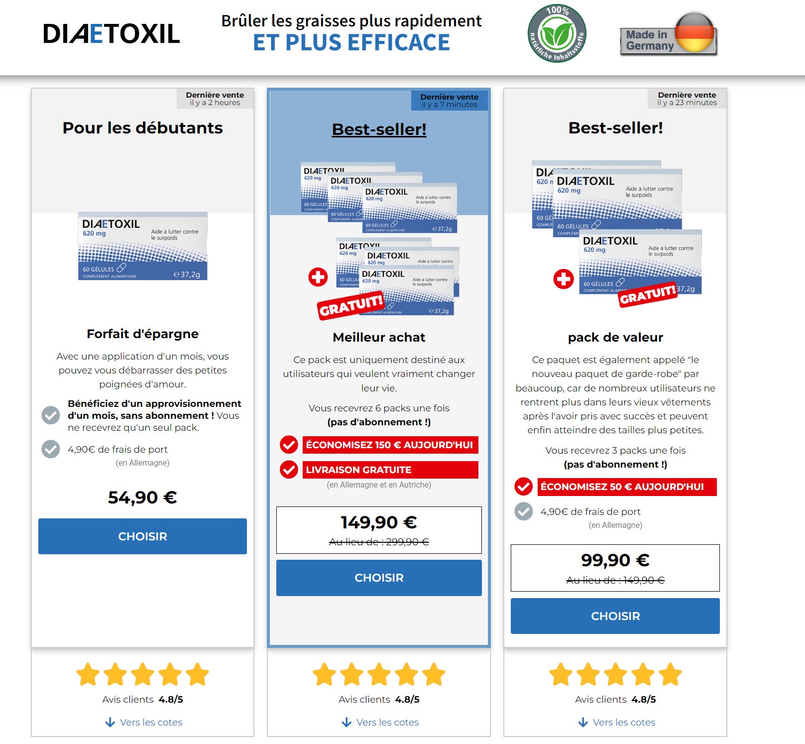 Diaetoxil Capsules France, DE Site Officiel, Travail, Avantages, Prix & Avis