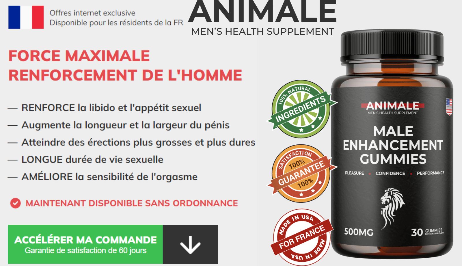 Animale Male Enhancement Gummies FR, BE, LU, CH