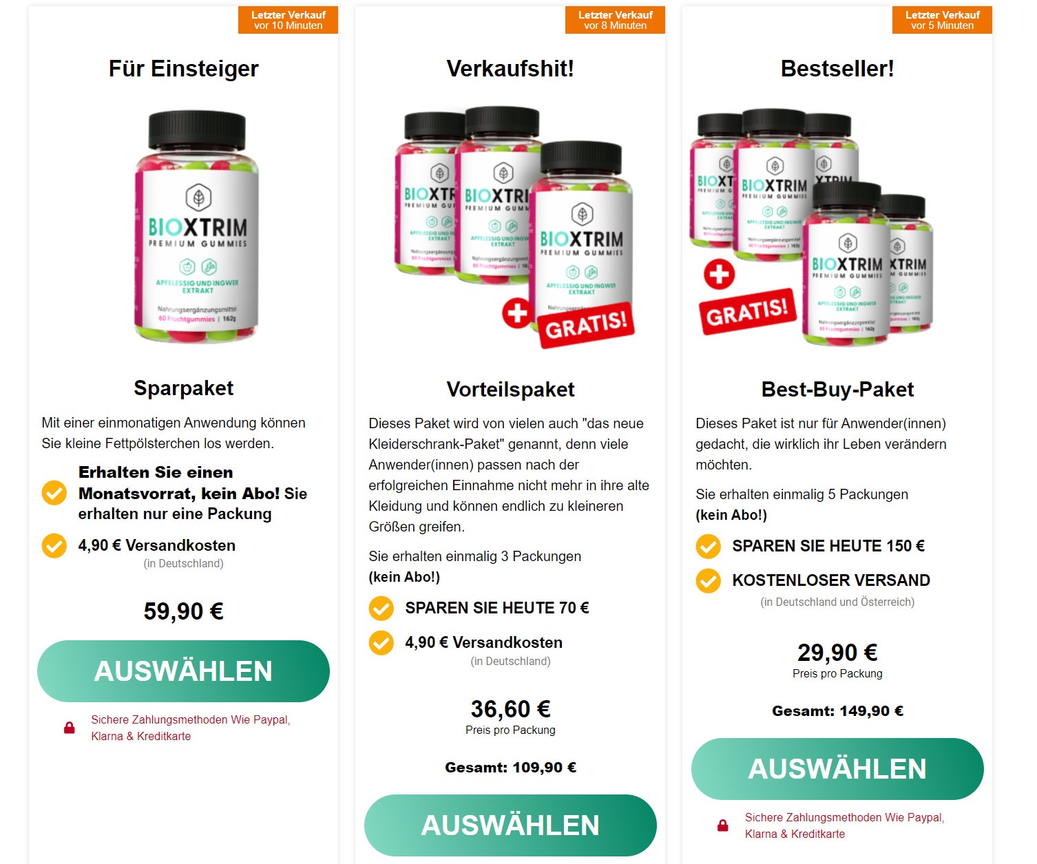BioXtrim Premium Gummies DE, AT, CH Price