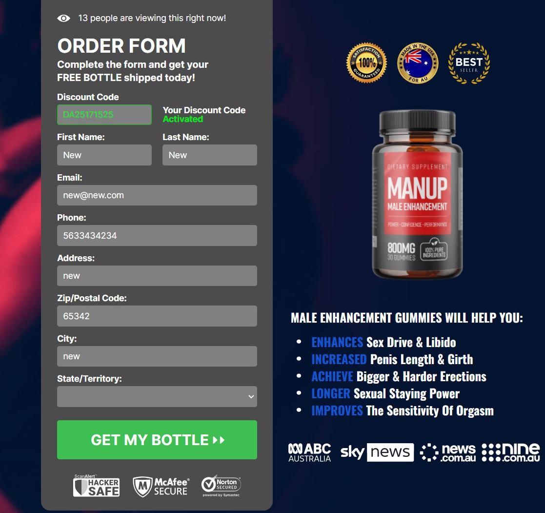 ManUp Male Enhancement Gummies Australia