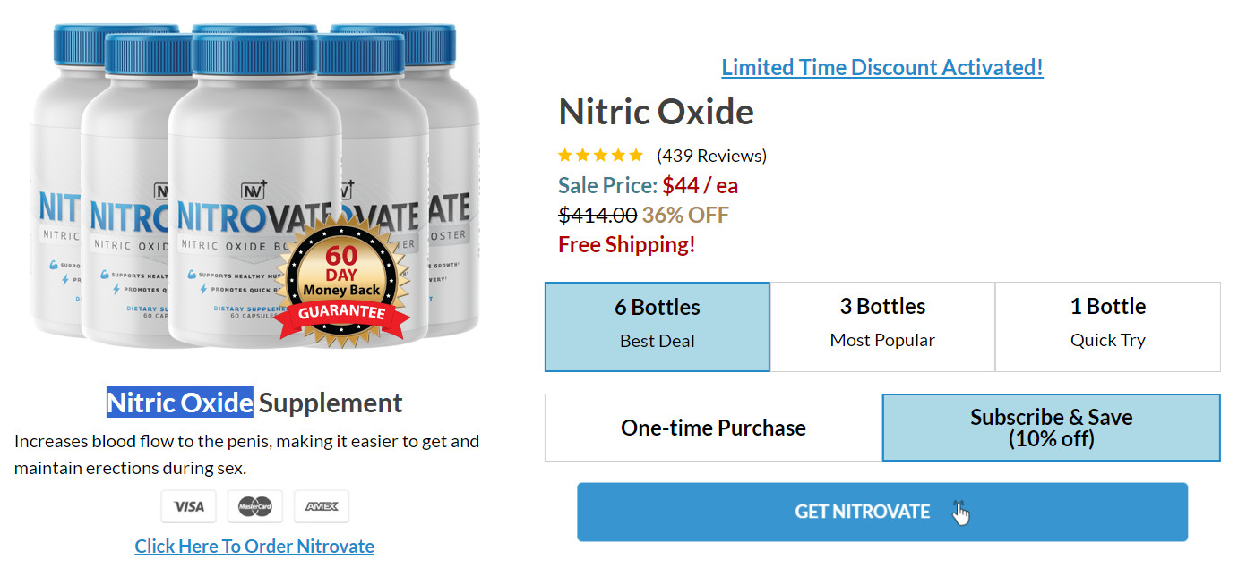 Nitrovate Nitric Oxide Booster Buy