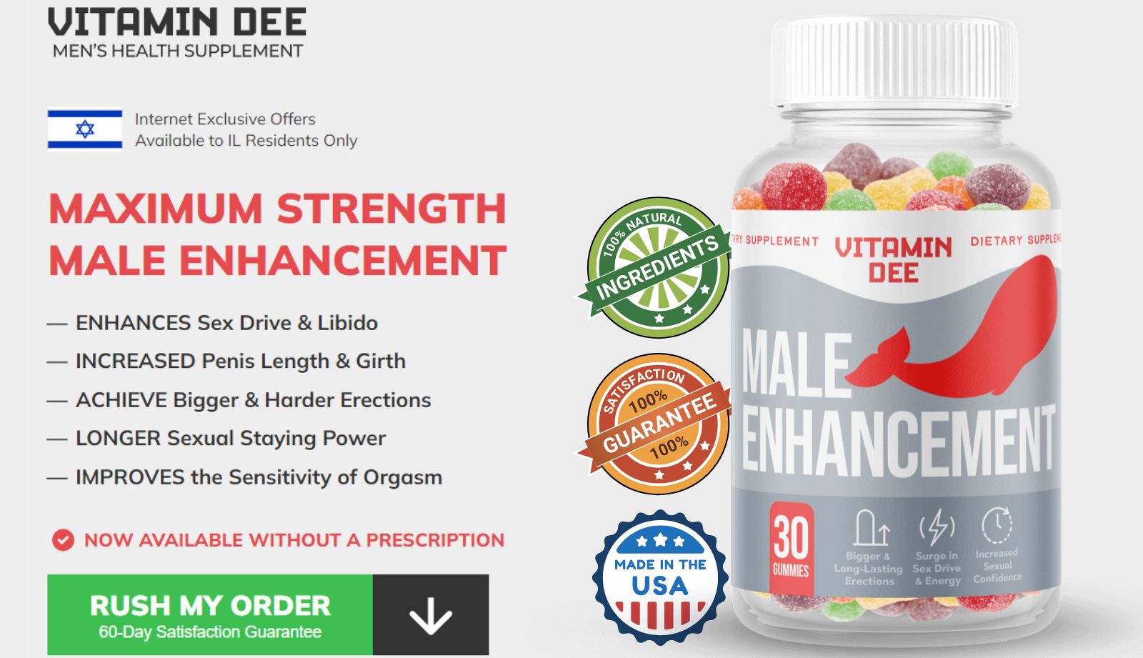 Vitamin Dee Male Enhancement Gummies IL